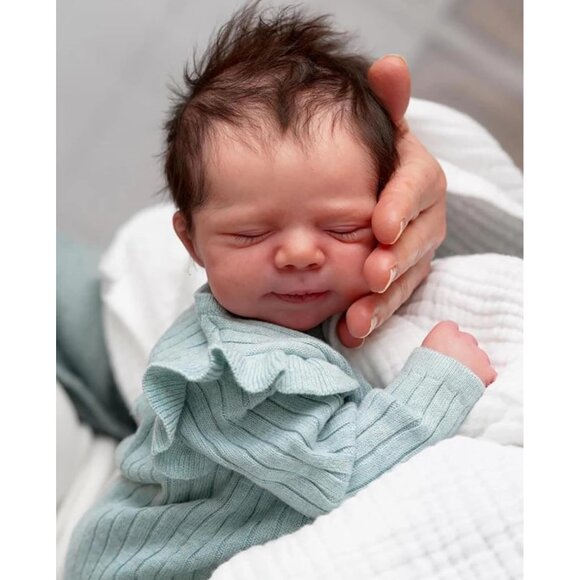 Reborn Baby Dolls 18 Inch Realistic Newborn Sleeping Baby Girls Silicone Doll - Picture 2 of 5